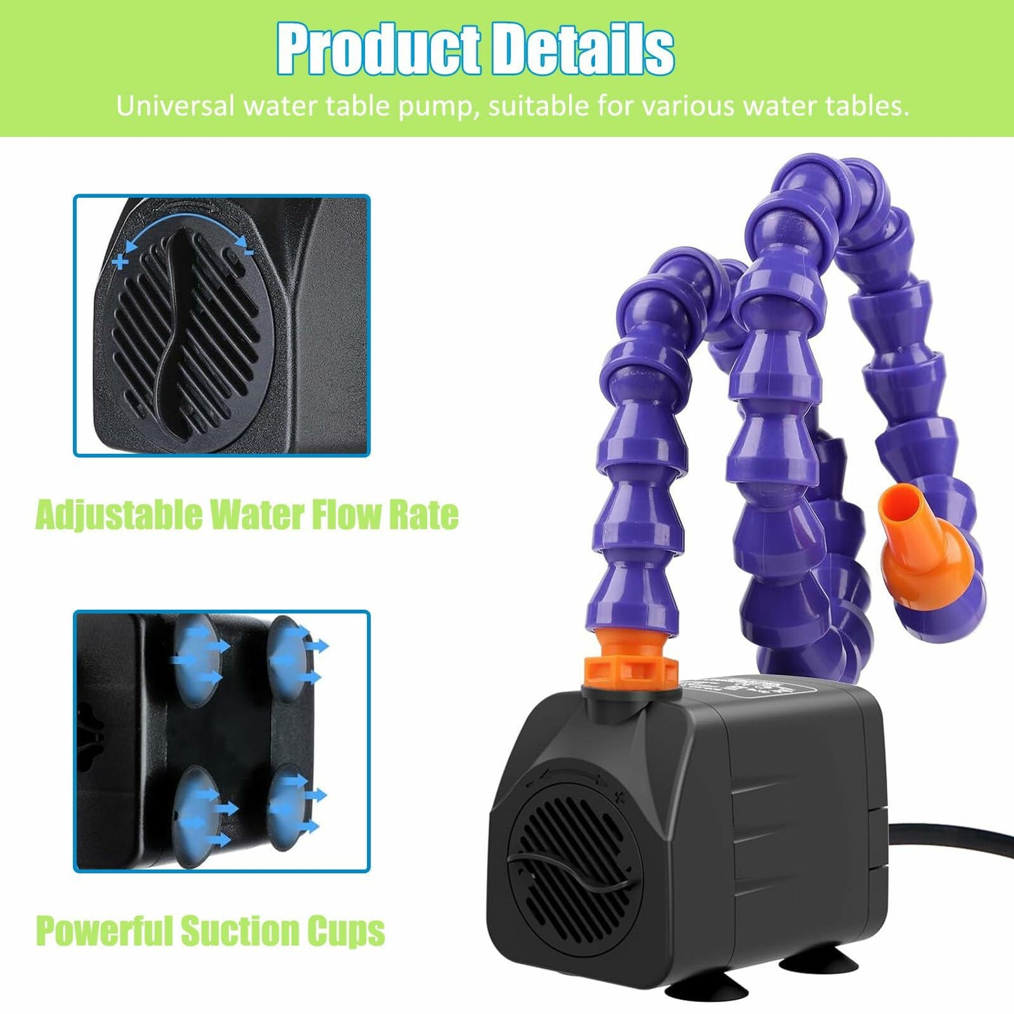 Generic Adjustable Automatic Water Table Pump One Way Universal DIY Outdoor Toy