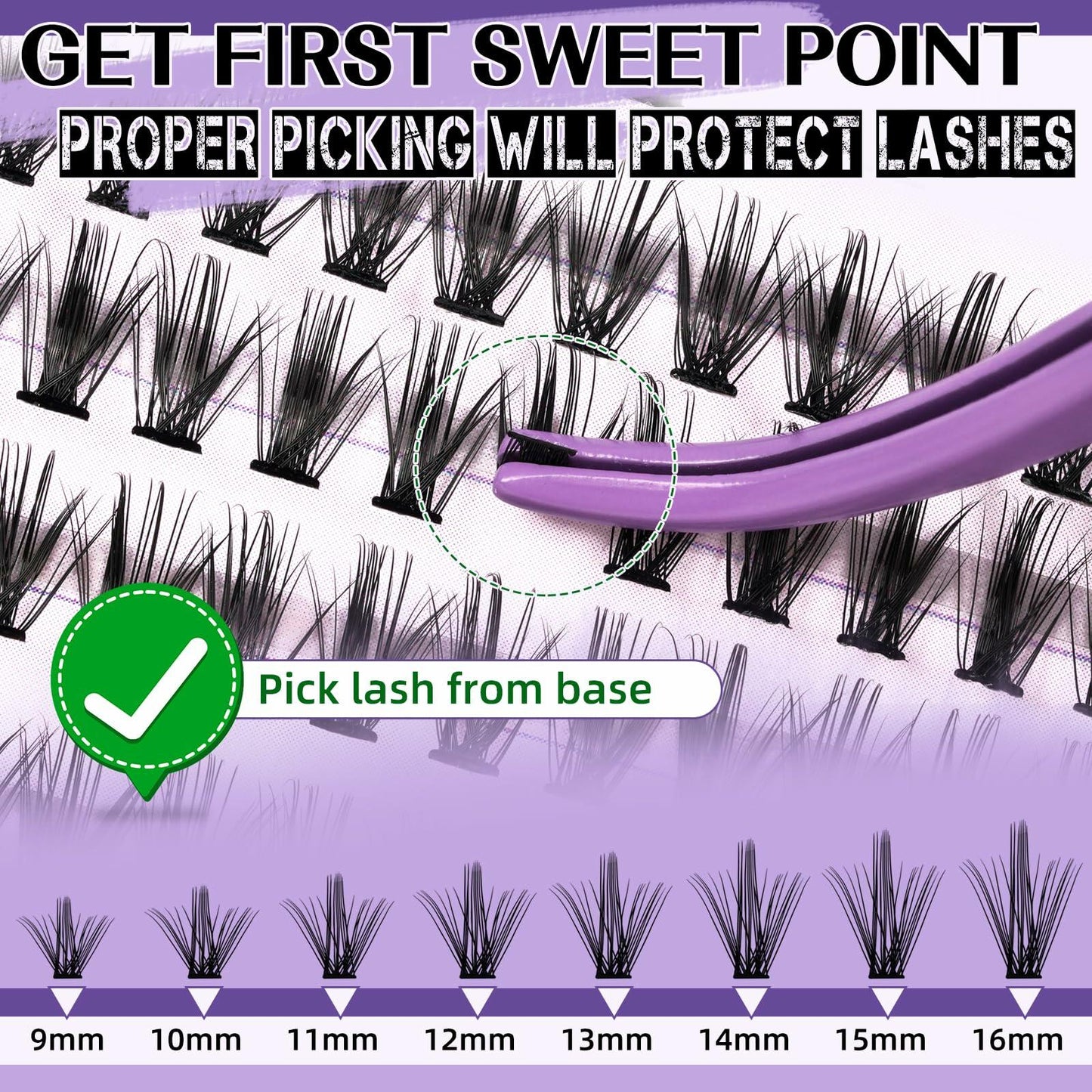 B&Qaugen Lash Extension Kit 280PCS 30D Soft D Curl Manga Black