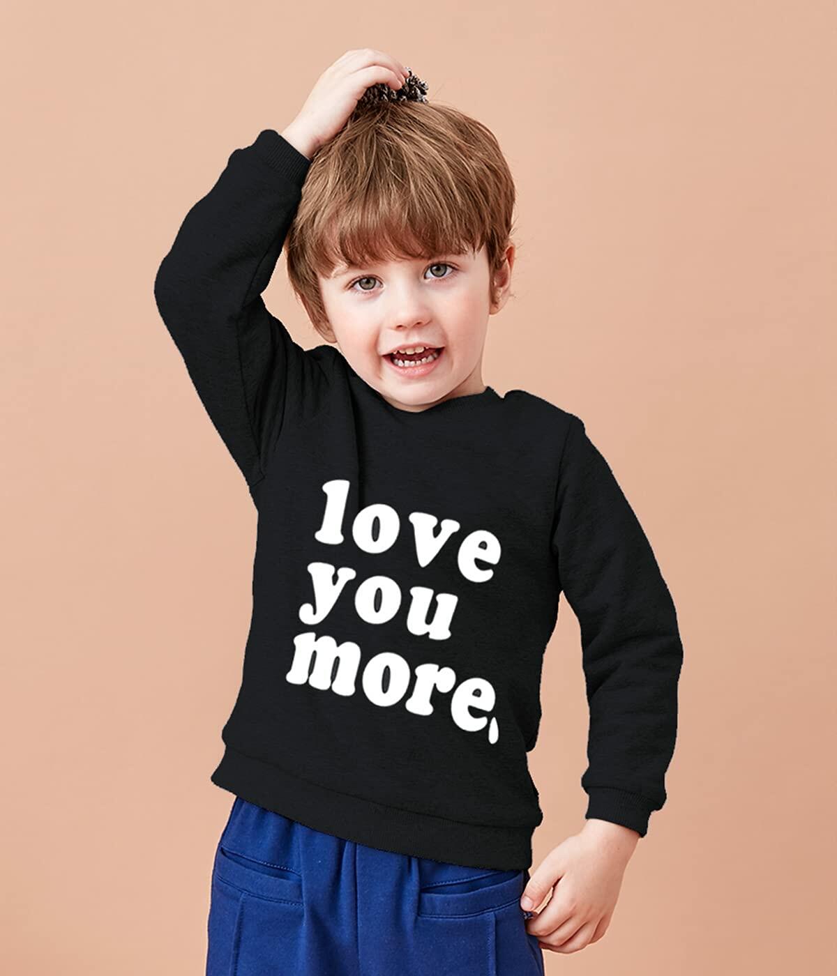 EULLA Toddler Boys Valentines Day Love You More Sweatshirt Size 2T