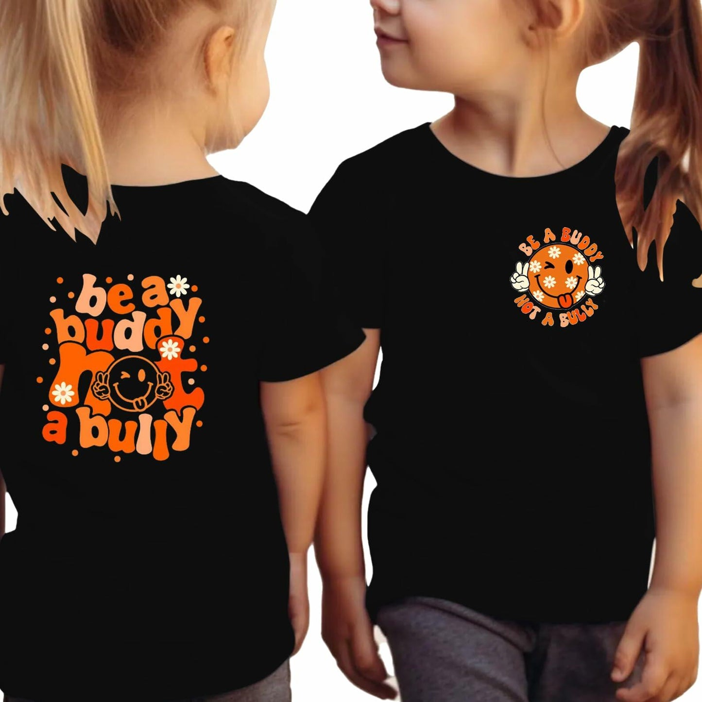 Anti Bullying Kids Shirt Unity Day Be Kind Tee Tops Size 4T Black