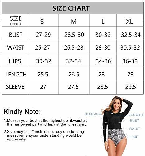 Women's Long Sleeve Rash Guard One Piece Swimsuit UV Protection Deep Blue Size L