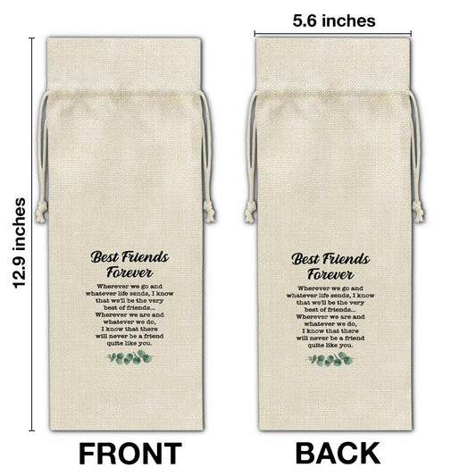 Best Friends Forever Wine Gift Bag Friendship Gift for Women Men