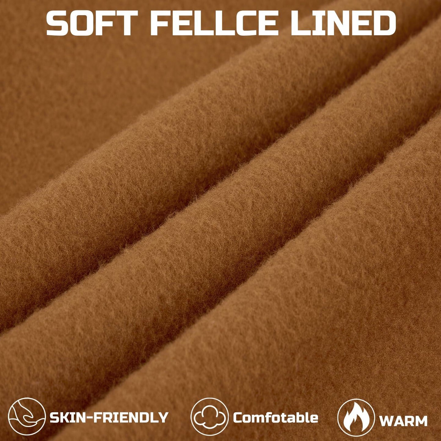 Men's Crewneck Sweatshirt Athletic Fleece Pullover Brown Size L