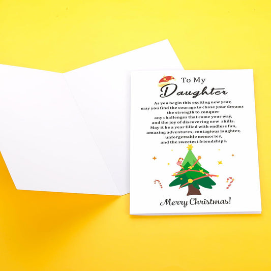 TI-EDC Sentimental Christmas Cards for Daughter - Merry Xmas Gifts