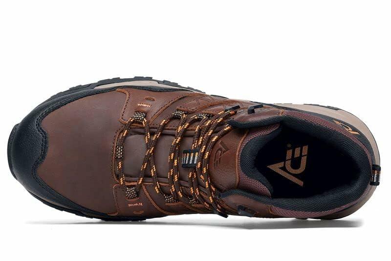 ACE Work Boots Badlands Mid Men's Nano Composite Toe Brown Size 7