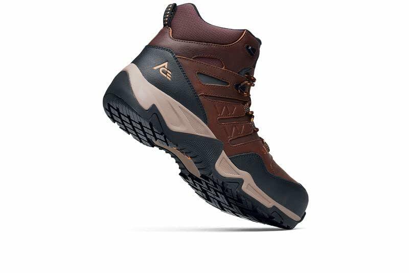 ACE Work Boots Badlands Mid Men's Nano Composite Toe Brown Size 7