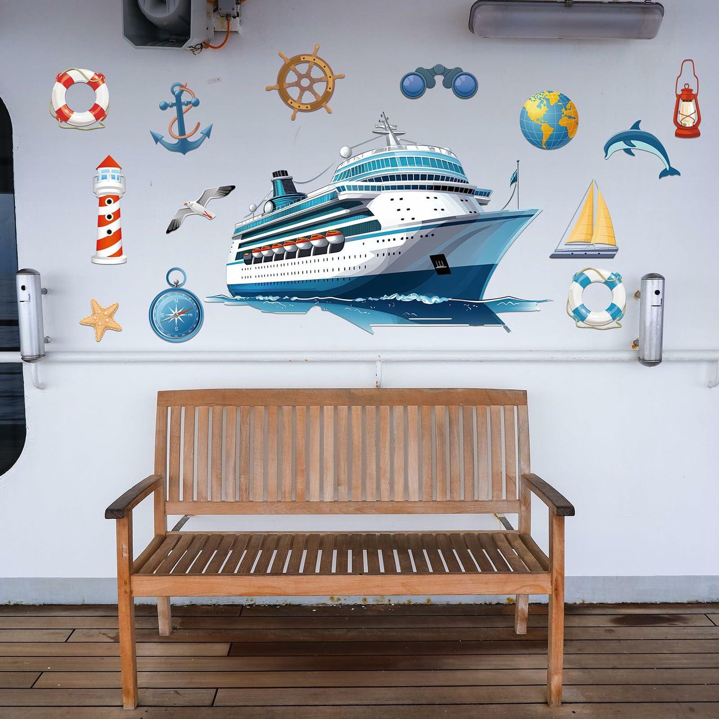 Toodoo 14 Pcs Nautical Cruise Door Magnets Anchor Boat Decorations