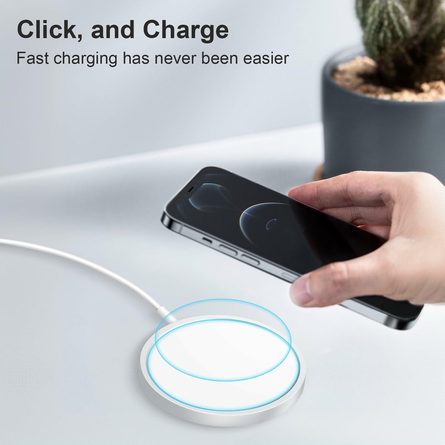 20W Magnetic Wireless Charger for iPhone 16 15 14 13 Pro Max - White