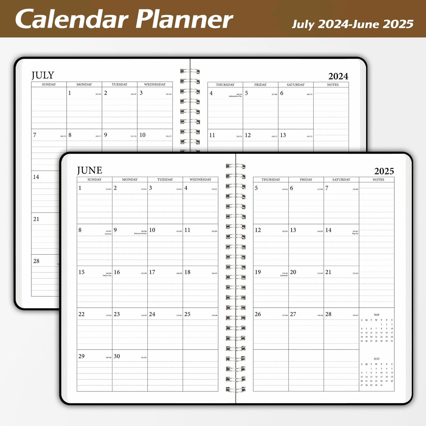 Weekly Planner 2024-2025 5.7x8.3in Academic Monthly Organizer Calendar