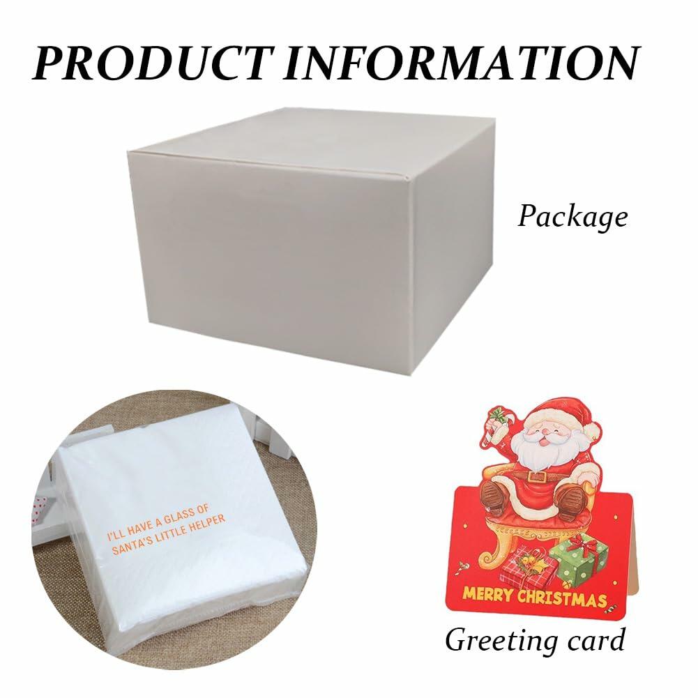 VOWFOO Funny Christmas Cocktail Napkins 100pcs I'm Stuck With Holiday Party