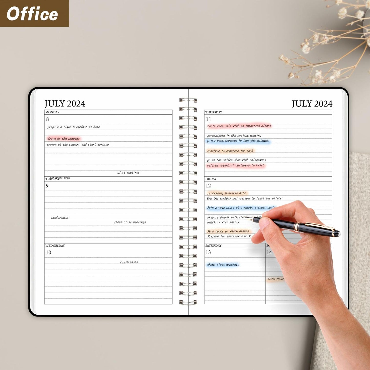 Weekly Planner 2024-2025 5.7x8.3in Academic Monthly Organizer Calendar