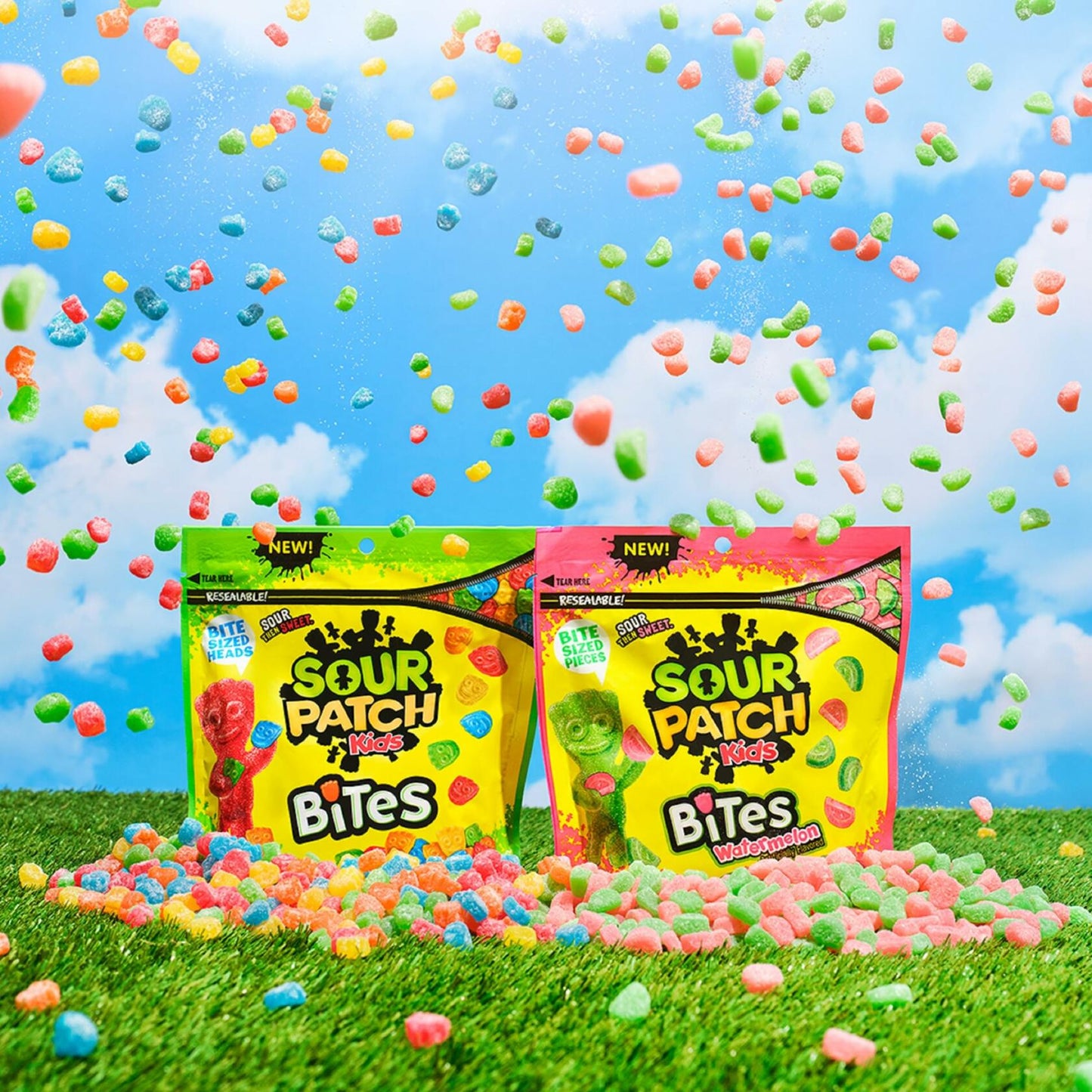 BestBy06/25 SOUR PATCH KIDS Bites Original Watermelon Candy Variety Pack 3x12oz