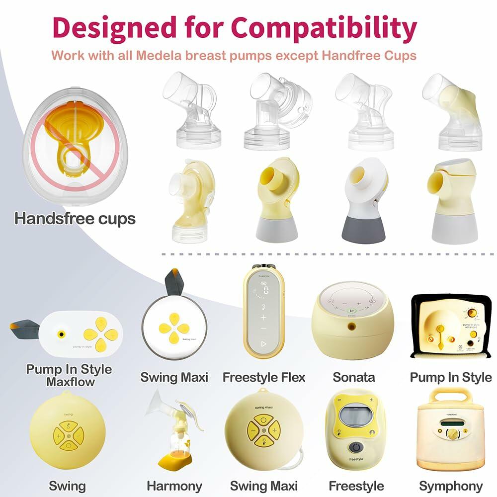 Nenesupply 17mm Flange Compatible with Medela Breast Pump Parts Replacement