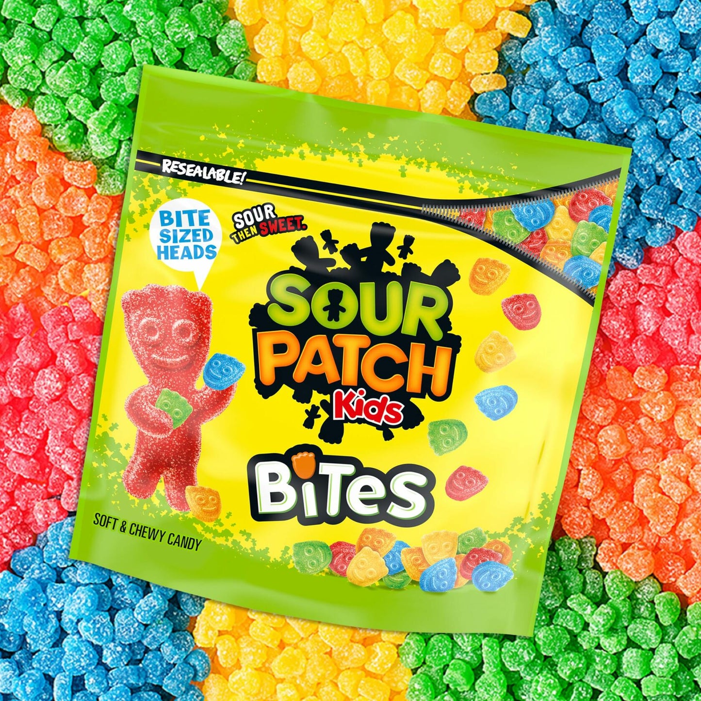 BestBy06/25 SOUR PATCH KIDS Bites Original Watermelon Candy Variety Pack 3x12oz