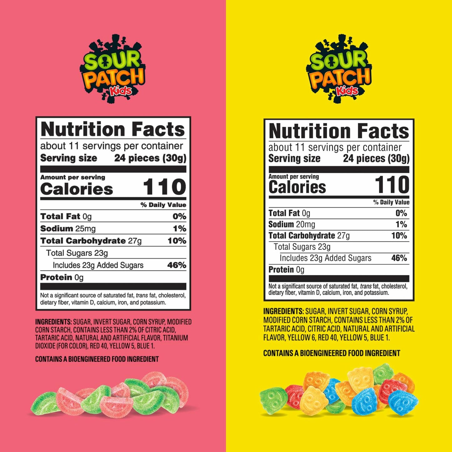 BestBy06/25 SOUR PATCH KIDS Bites Original Watermelon Candy Variety Pack 3x12oz