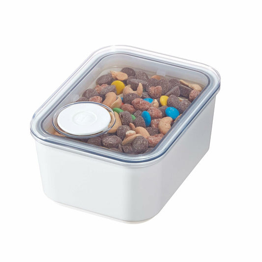 iDesign Small Kitchen Canister w/ Airtight Lid White 6.3"x4.8"x2.9"