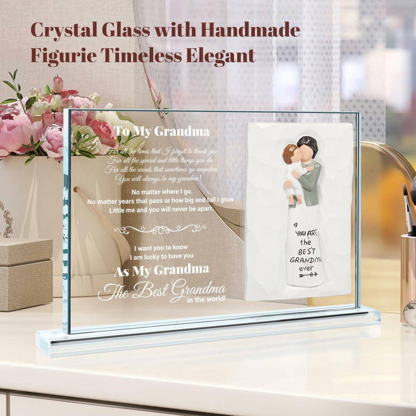 Mom Gifts from Daughter Crystal Keepsake Plaque Unique Mothers Day Gift