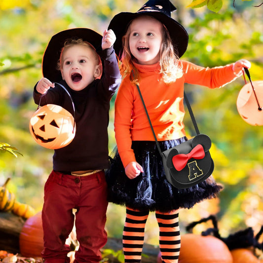 OYLOLA Toddler Girls Initial Purse Black Ages 3-8 Birthday Gift