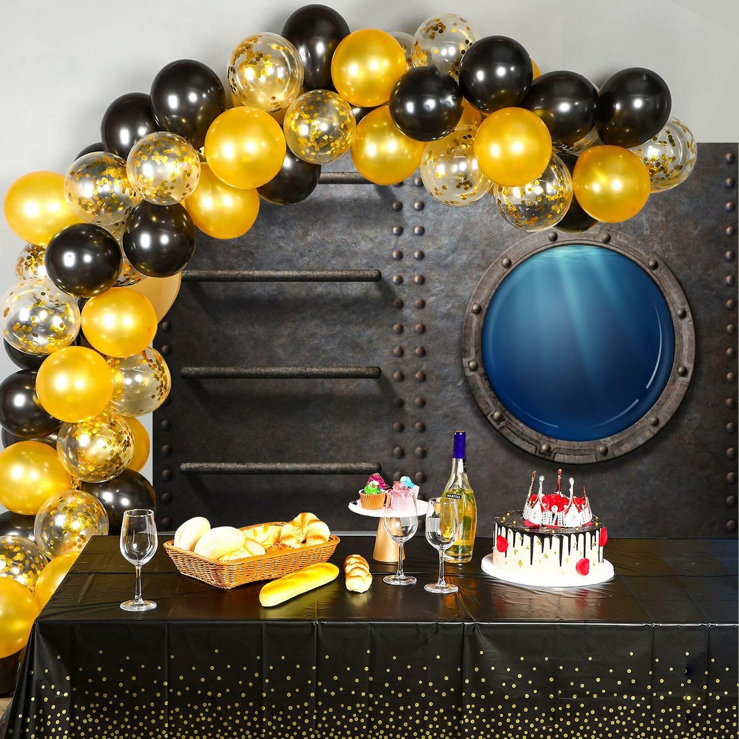 Baocicco Underwater World Photography Backdrop 5x4ft Cartoon Submarine