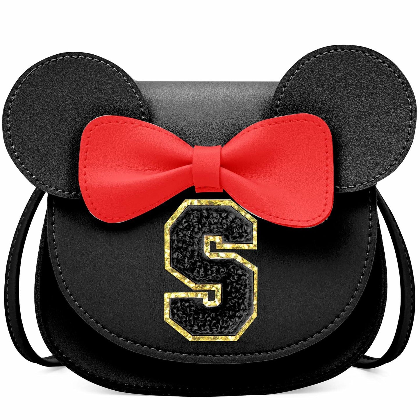 OYLOLA Toddler Girls Initial Purse Black Ages 3-8 Birthday Gift