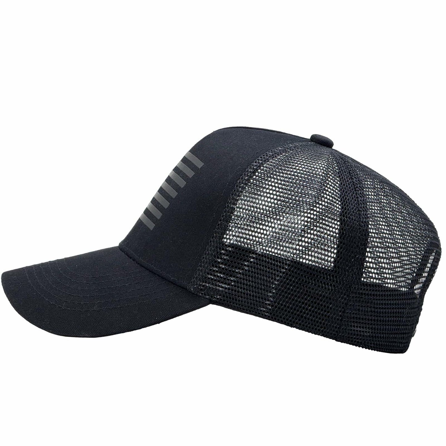QYJ American Flag 3D Embossed Trucker Hat Mesh Snapback Adjustable