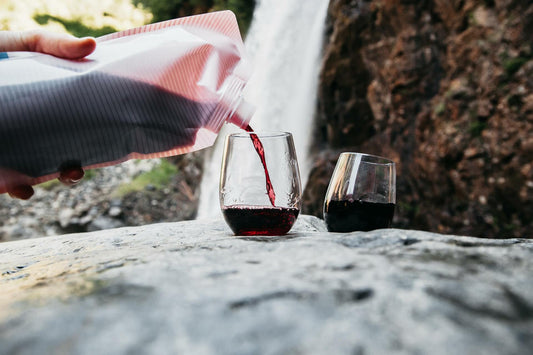 Vapur Collapsible Portable Wine Carrier with Pour Spout 25oz Rose