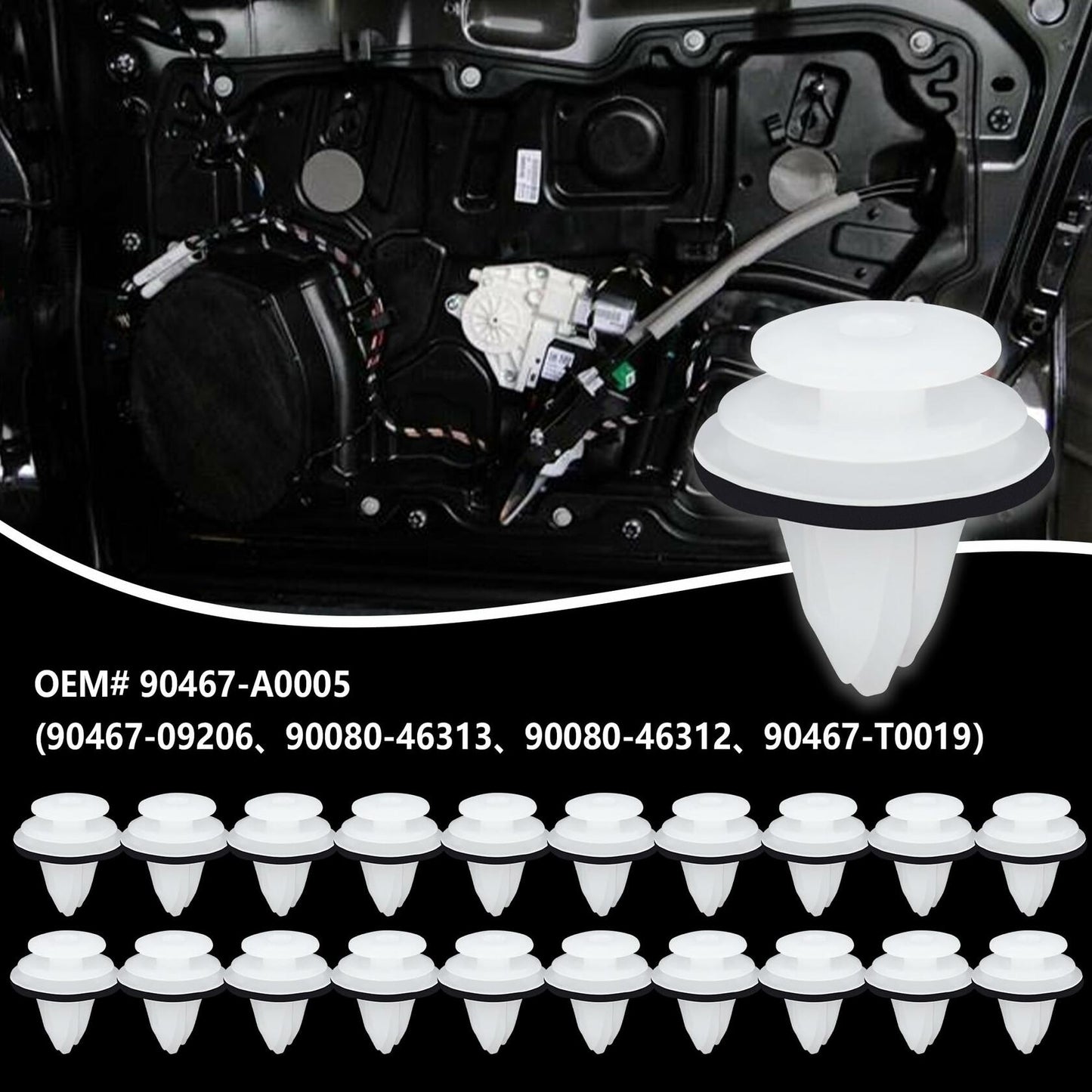 IHOTDER 50PCS Door Trim Panel Retainer Clips White for Toyota Lexus Scion