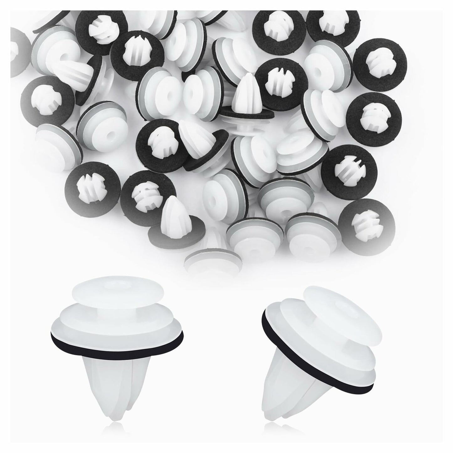 IHOTDER 50PCS Door Trim Panel Retainer Clips White for Toyota Lexus Scion