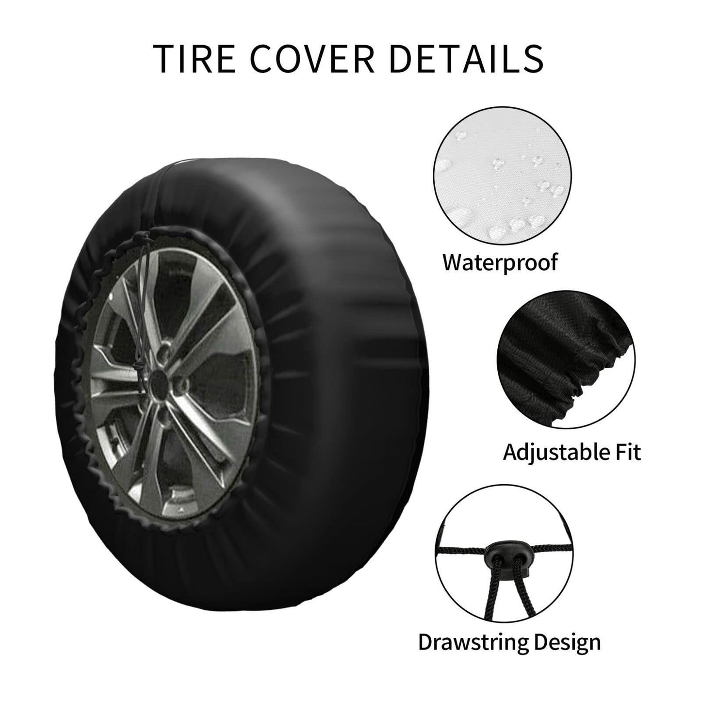 America Eagle Tire Cover Weatherproof Dustproof Universal Fit 17 Inch