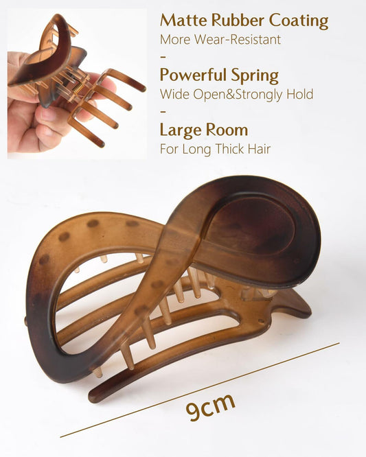 Yanibest 2pcs 3.3in French Concord Hair Clips for Thick Hair Women Girls