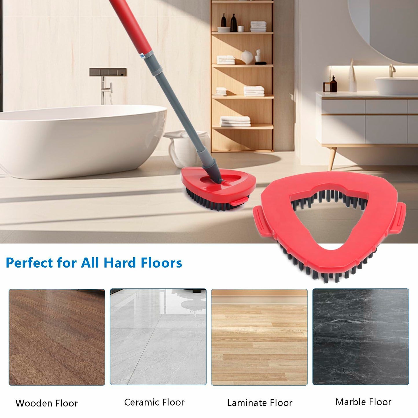 BUXEBUX Spin Mop Scrub Brush for O-Cedar EasyWring 1-Tank System