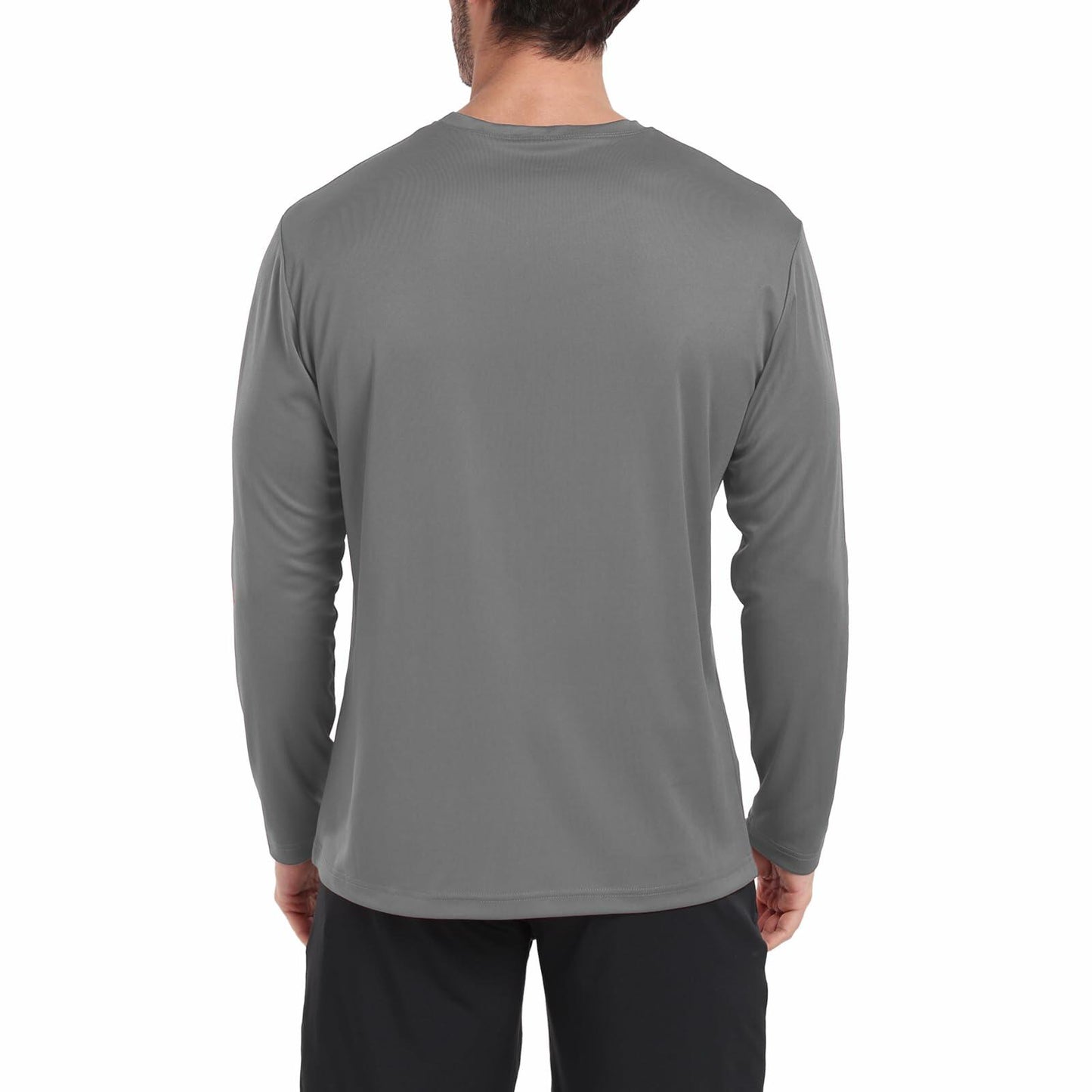 HovSiyla Men's Long Sleeve Moisture Wicking Running Shirt XL