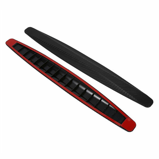 Bumper Protector 2Pcs Carbon Fiber Front Rear Guards Corner Black Sticker