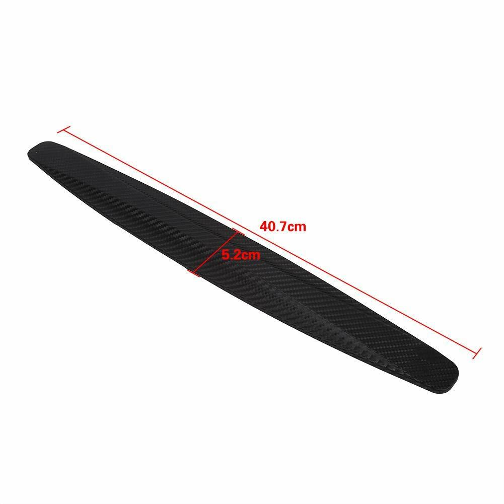 Bumper Protector 2Pcs Carbon Fiber Front Rear Guards Corner Black Sticker