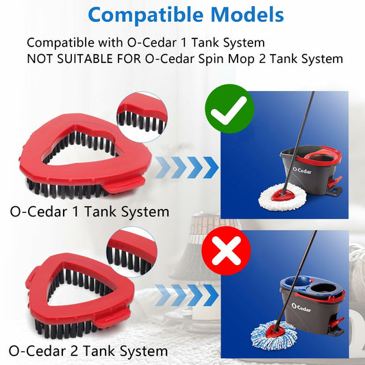 BUXEBUX Spin Mop Scrub Brush for O-Cedar EasyWring 1-Tank System