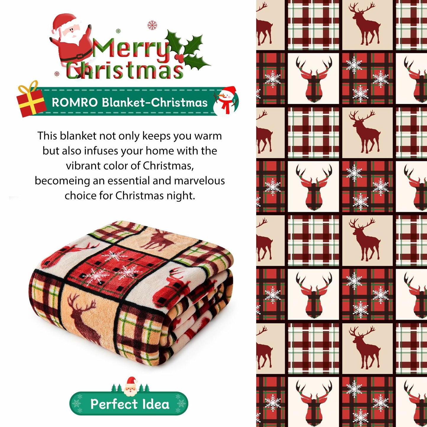 ROMROL Mom Blanket Super Soft Flannel Throw 50x60 Purple Cozy Gift