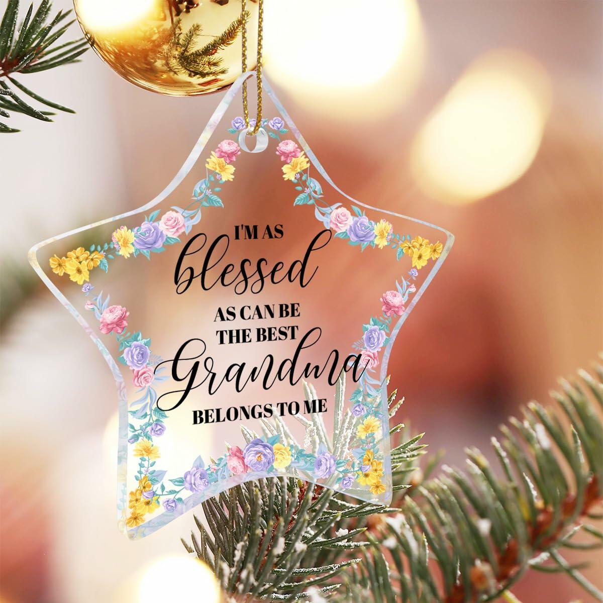 Grandma Gift Christmas Ornament Strong Loving Protective Best Grandma Gift