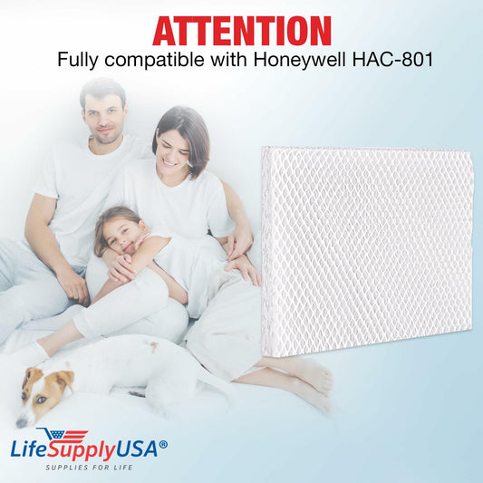 LifeSupplyUSA Humidifier Filter Replacement Pad Compatible Honeywell HAC-801