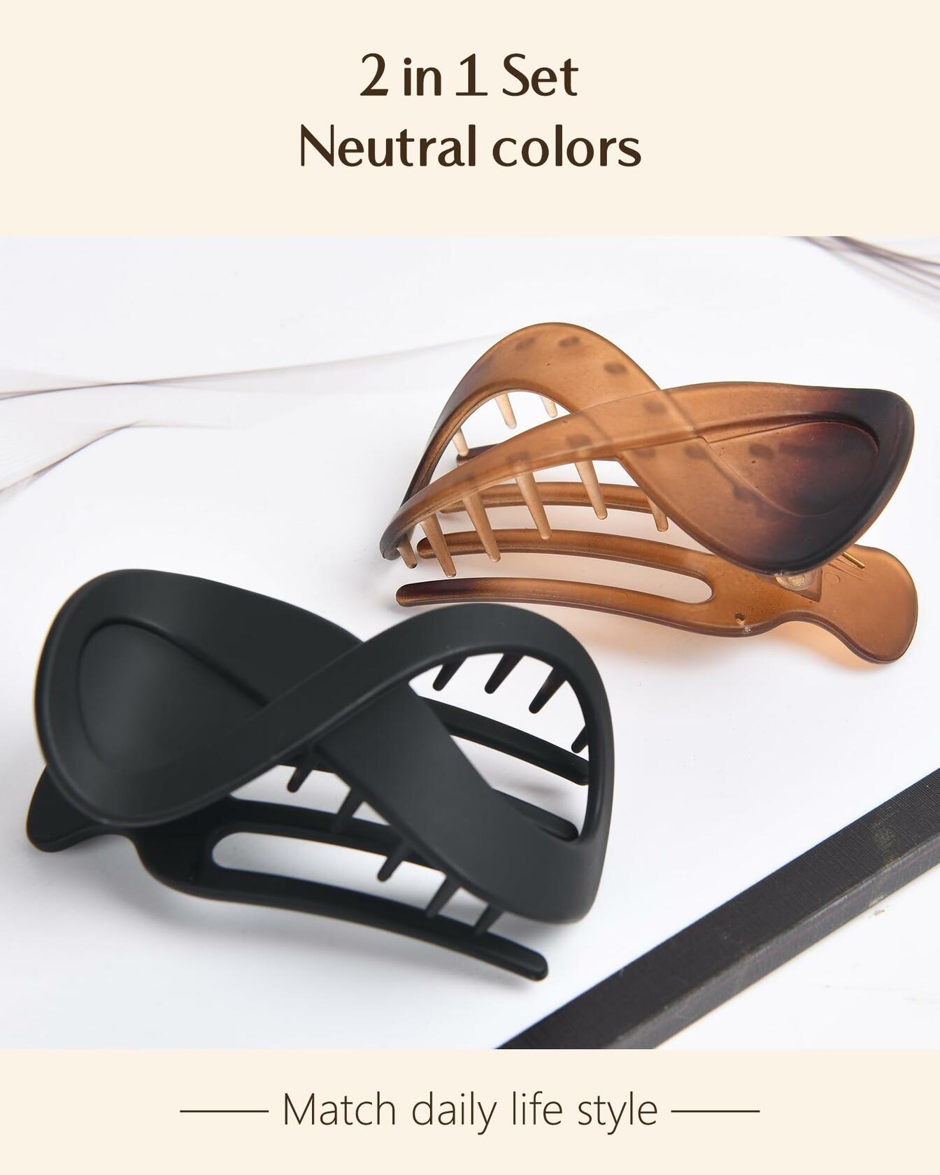 Yanibest 2pcs 3.3in French Concord Hair Clips for Thick Hair Women Girls