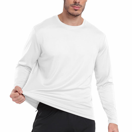 HovSiyla Men's Long Sleeve Moisture Wicking Running Shirt XL