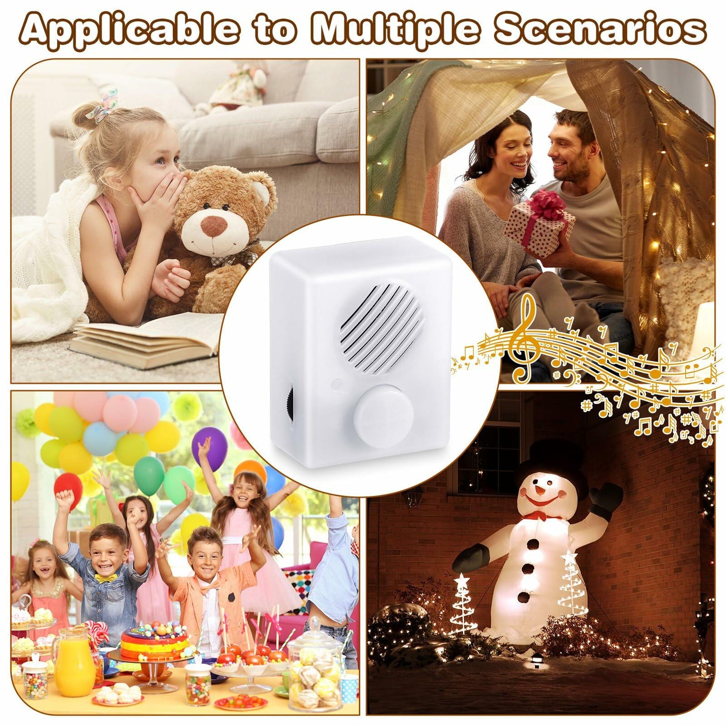 Enhon 960 Sec Voice Recorder for Stuffed Animal USB Audio Device 16M Record
