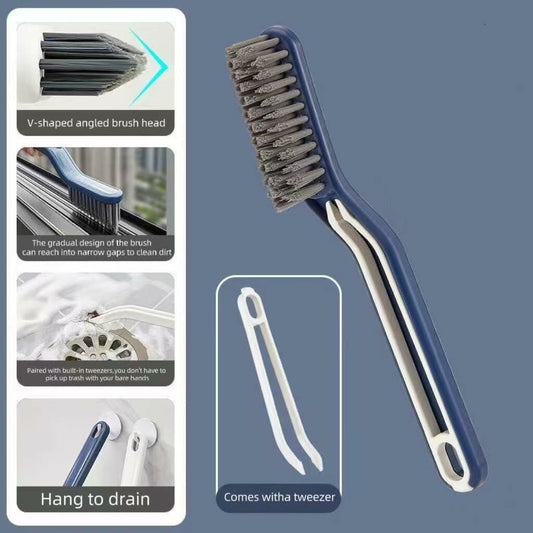 2PCS Window Groove Cleaning Brush V Shape Multifunctional White