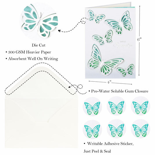 Crisky 25 Pack Religious Sympathy Cards White Flower Scripture 4 Assortments