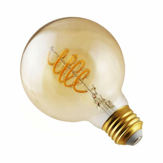 Euri Lighting VG25-3020ad Dimmable LED G25 Filament Bulb Amber Glass 1 Count