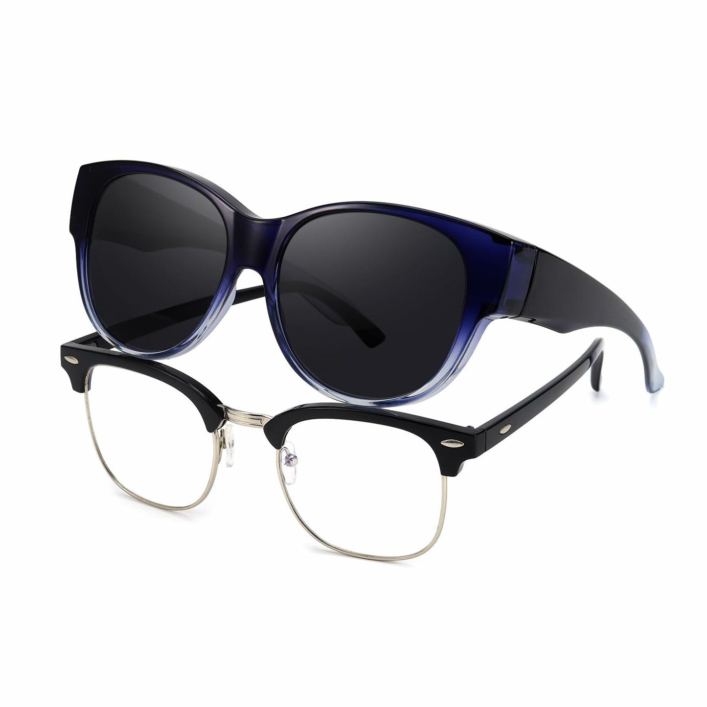 Xfeel Polarized Sunglasses Over Glasses Women Trendy Shades UV400