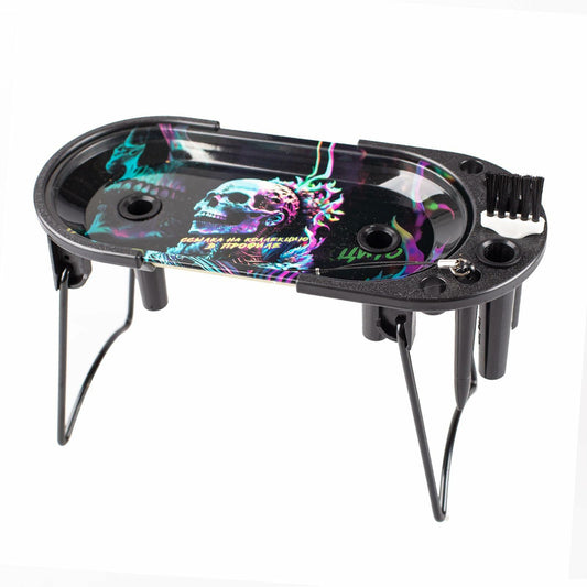 Seabbo Rolling Tray Pre Roll Machine Folding Station Metal Tray Blue B126