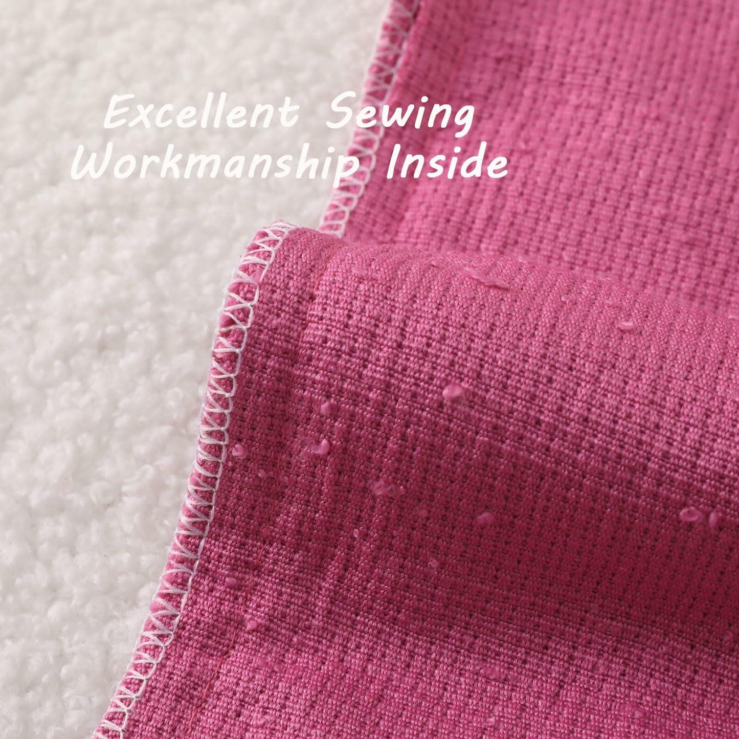 FUTEI Hot Pink Decorative Throw Pillow Covers 20x20 Inch Pack of 2 Cozy