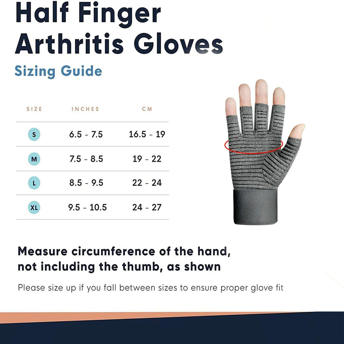 VigorGlove Copper Fit Arthritis Gloves Adjustable Belt Anti-Slip Black 2P Size S