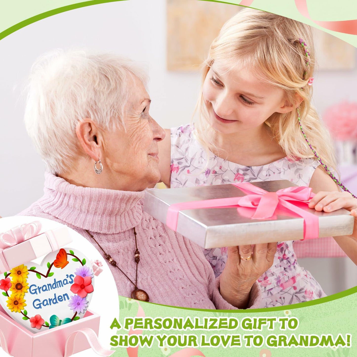 Juexica Grandma's Garden Stepping Stone DIY Paint Kit 10.4 Inch