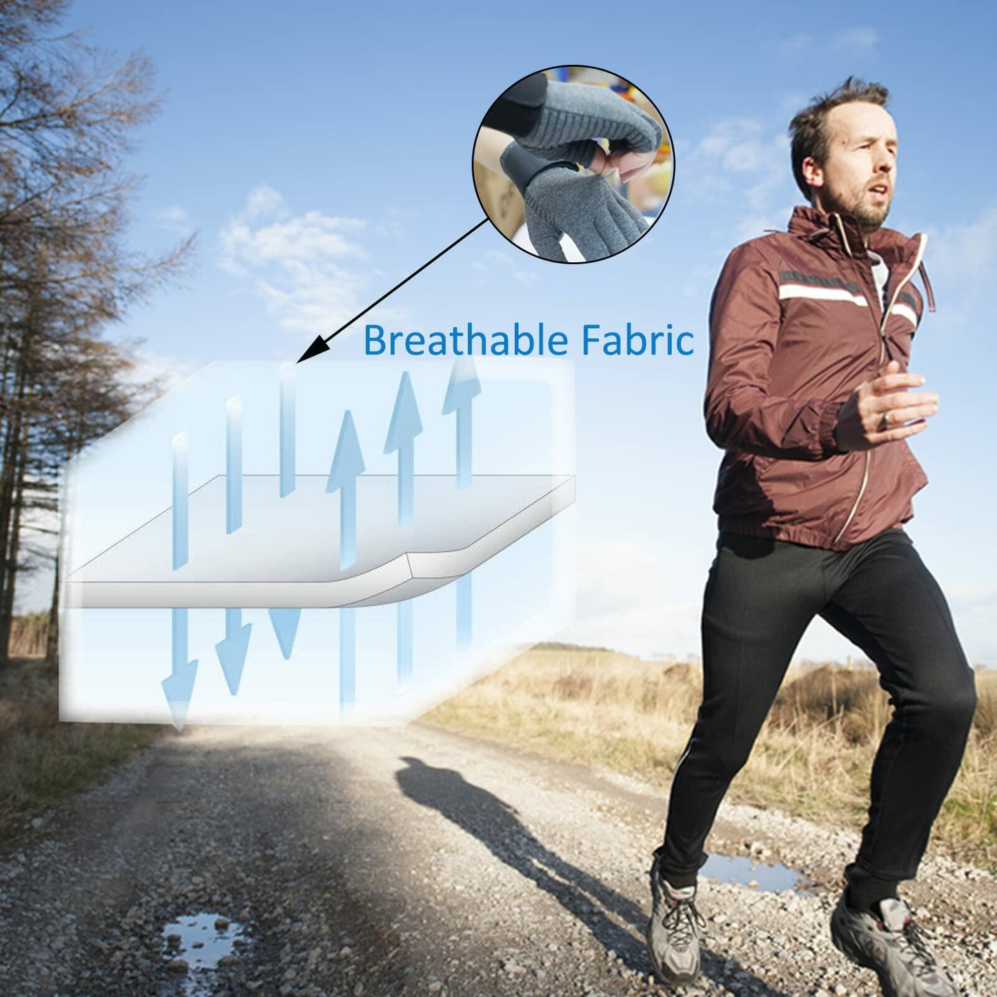 VigorGlove Copper Fit Arthritis Gloves Adjustable Belt Anti-Slip Black 2P Size S